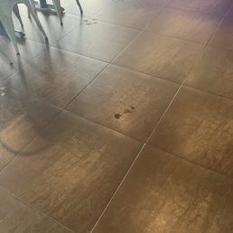 Floor was sticky
