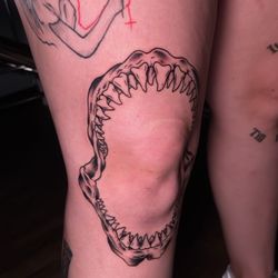 The Brand Tattoo Studio - Shark jaw tattoo by JR