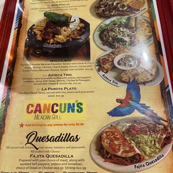 Cancun Mexican Grill - Menu - Mexican Near Me - Bonifay, Florida