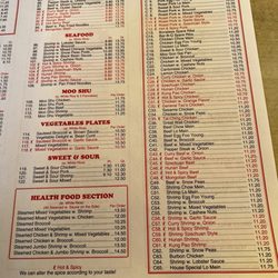 Great Wall - Updated menu 1/27/26.