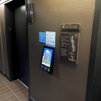 Hilton Miami Downtown - The elevators are operated through a touch screen ipad - Hotels Near Me - Miami, Florida Hilton Miami Downtown - The elevators are operated through a touch screen ipad - Hotels Near Me - Miami, Florida