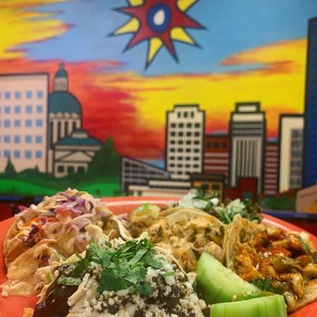 Indy Tacos - a plate of tacos and vegetables - Mexican Near Me - Indianapolis, Indiana