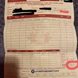 Furniture Direct - That's what I paid and recieved damaged furniture and property damages.