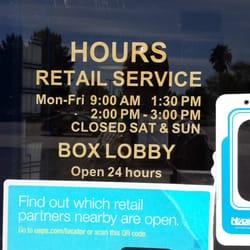 US Post Office - Hours