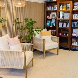 MOTOX skin science - Sitting area and retail for sale at MOTOX skin science in South Portland, Maine
