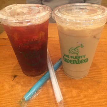 Tastea - Peach Me Sweetea and Golden Milk Tea (20 oz) - Bubble Tea Near Me - Costa Mesa, California