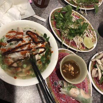 Pho Saigon - Dark and white meat combo pho & spring roll - Vietnamese Near Me - Houston, Texas