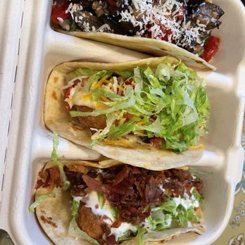 Tony's Tacos - Large#3 Taco Meal Chicken Bacon Ranch Eggplant Burrata Chicken Club - Mexican Near Me - Floral Park, New York Tony's Tacos - Large#3 Taco Meal Chicken Bacon Ranch Eggplant Burrata Chicken Club - Mexican Near Me - Floral Park, New York