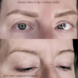 Elysian Salon & Spa - Eyebrows shading permanent makeup. Cover up old microblading after Laser removal treatments. Soft and natural!