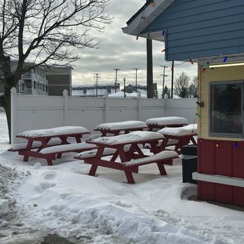 Hamburger Mikey's - Outside seating area - Burgers Near Me - Spring Lake, Michigan