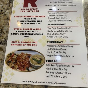 Rice & Spicy - Lunch combo menu - Thai Near Me - San Antonio, Texas Rice & Spicy - Lunch combo menu - Thai Near Me - San Antonio, Texas