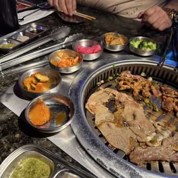 Blue House Korean BBQ - Sides and cooking ! - Korean Near Me - Roseville, California Blue House Korean BBQ - Sides and cooking ! - Korean Near Me - Roseville, California