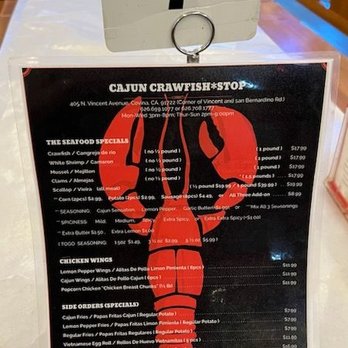 Cajun Crawfish Stop - Menu - Cajun/Creole Near Me - Covina, California