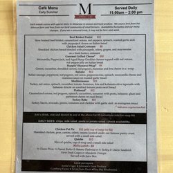 Marilyn's Bakery - Menu changes monthly.