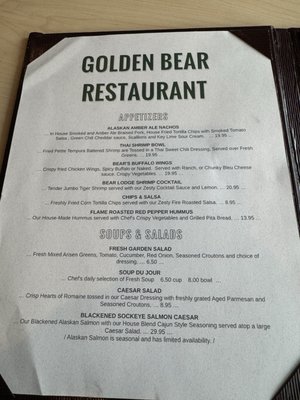 Menu photo 1 Golden Bear Restaurant Fairbanks, AK Menu photo 1 Golden Bear Restaurant Fairbanks, AK