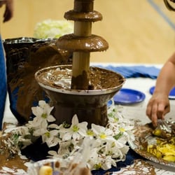 Delightfully Natia's Treats - Here is the what the chocolate fountain looked like after it exploded at my wedding. It made an ugly mess!