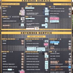 Takkens' Shoe Repair Shop - Takkens Shoe Repair prices as of January 2025.