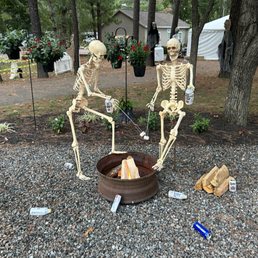 Decorated for Halloween.