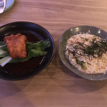 Incheon Restaurant - Deep-fried cod w/ bok choy. Abalone porridge "risotto" with Parmesan Reggiano. - Korean Near Me - Annandale, Virginia Incheon Restaurant - Deep-fried cod w/ bok choy. Abalone porridge "risotto" with Parmesan Reggiano. - Korean Near Me - Annandale, Virginia