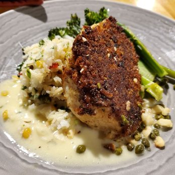 Duke's La Jolla - Sautéed Mac Nut & Herb Crusted Fresh Fish - New American Near Me - La Jolla, California