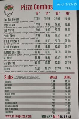 Menu photo 5 Milo's Pizza San Diego, CA Menu photo 5 Milo's Pizza San Diego, CA