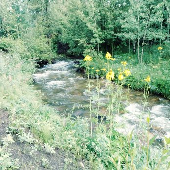 Creekside Chalets & Cabins - Creek that runs alongside the property. - Guest Houses Near Me - Salida, Colorado Creekside Chalets & Cabins - Creek that runs alongside the property. - Guest Houses Near Me - Salida, Colorado