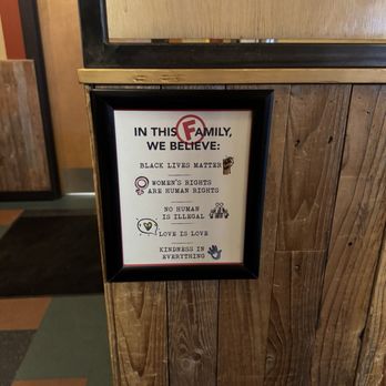 The Post Colorado - Rosedale - Sign by the front entrance, I liked the message. - Chicken Shop Near Me - Denver, Colorado