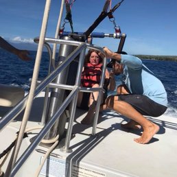My friend Kim's first time parasailing - what a hoot!! My friend Kim's first time parasailing - what a hoot!!