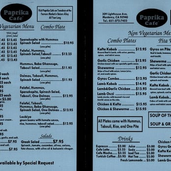 Paprika Cafe - Mediterranean Near Me - Monterey, California Paprika Cafe - Mediterranean Near Me - Monterey, California