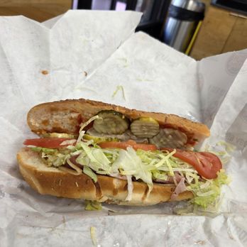 Jersey Mike's Subs - Regular Mike's Hot Italian Sub on Rosemary Parmesan Bread - Fast Food Near Me - Redlands, California Jersey Mike's Subs - Regular Mike's Hot Italian Sub on Rosemary Parmesan Bread - Fast Food Near Me - Redlands, California
