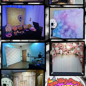 One Big Party Dallas - Seven different backdrops for photo booth to choose from - Photo Booth Rentals Near Me