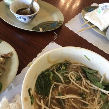 Saigon City - My soup and spring rolls after we were too full to eat any more! - Vietnamese Near Me - San Mateo, California