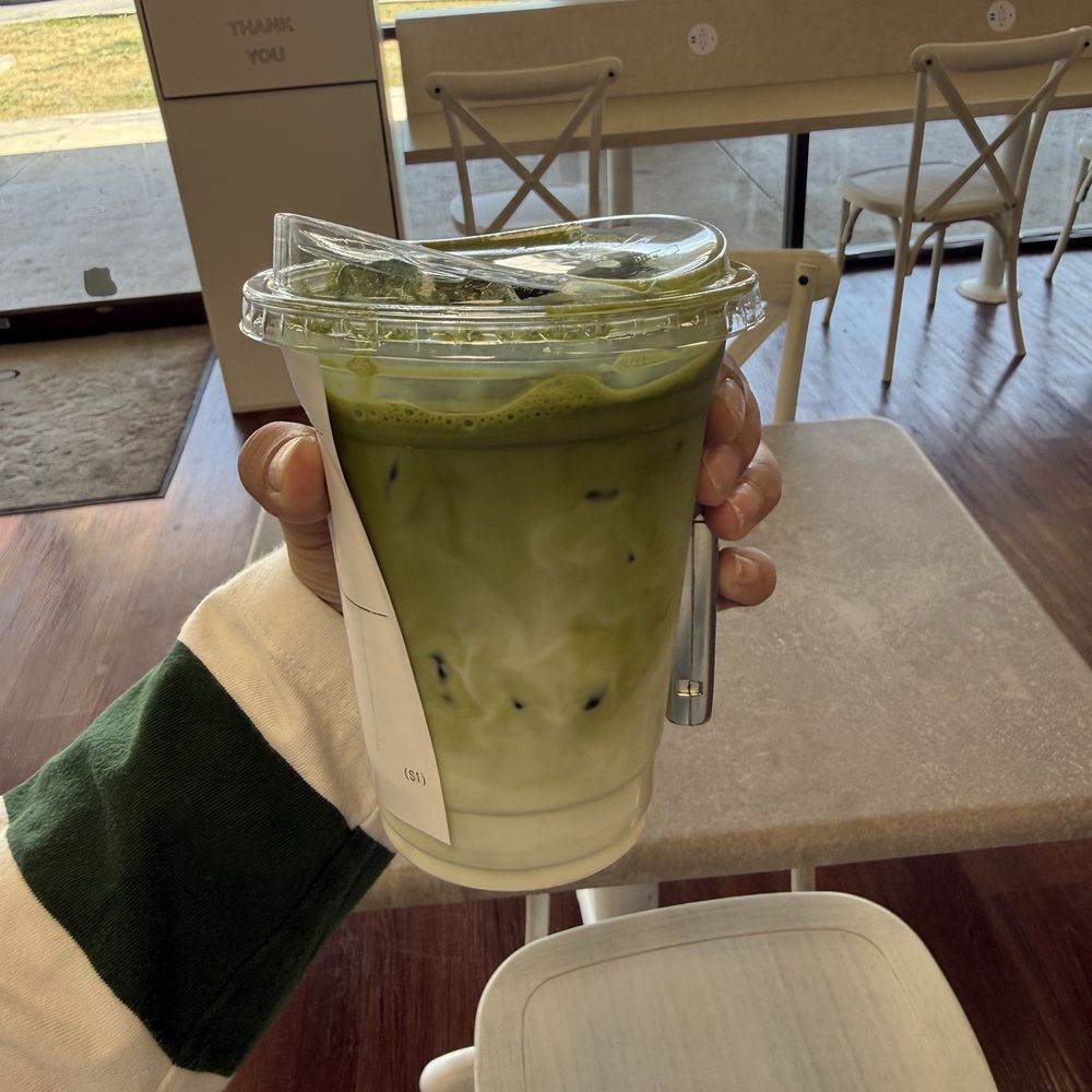 Iced matcha latte