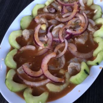 Mariscos Choix - Aguachile was spicy but so good! Shrimp was like butter, just melts in ur mouth definitely coming back for these! - Seafood Near Me - Pico Rivera, California Mariscos Choix - Aguachile was spicy but so good! Shrimp was like butter, just melts in ur mouth definitely coming back for these! - Seafood Near Me - Pico Rivera, California
