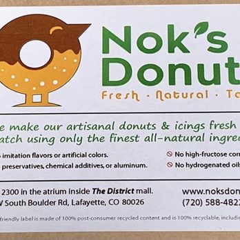 Nok's Donuts - Donuts Near Me - Lafayette, Colorado Nok's Donuts - Donuts Near Me - Lafayette, Colorado