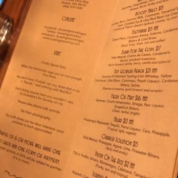 Knee High Stocking - Drink menu! - Cocktail Bars Near Me - Seattle, Washington