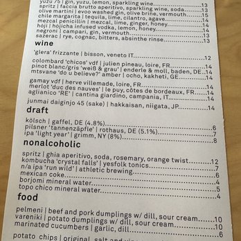 Bar Laika by e-flux - Menu 4/23/23 - Bars Near Me - Brooklyn, New York