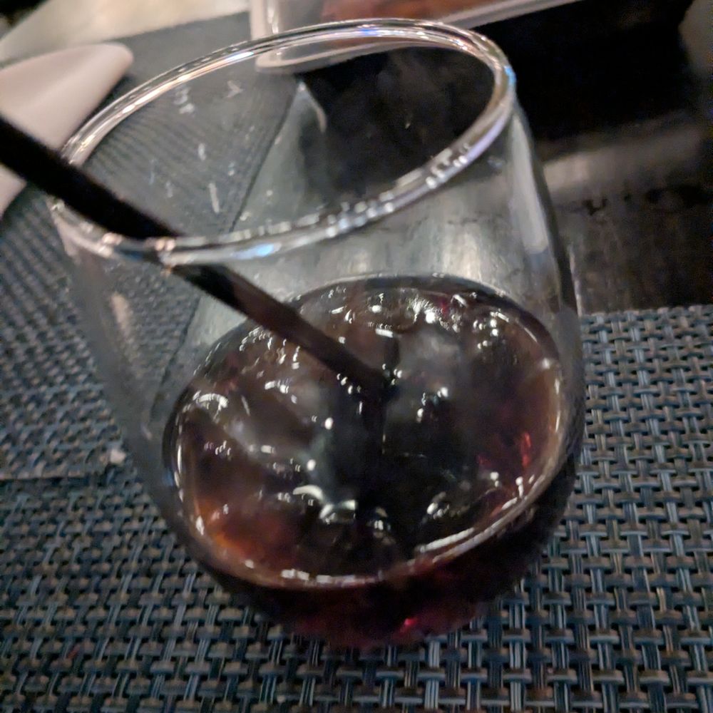 I should have asked for something else. The flat Diet Coke tasted like Christmas and syrup