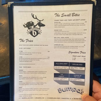 Bumpa’s - Food menu - Gastropubs Near Me - Charleston, South Carolina Bumpa’s - Food menu - Gastropubs Near Me - Charleston, South Carolina