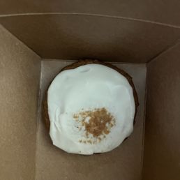 Frosted oatmeal cookie