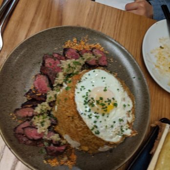 Bone Kettle - Nasi Goreng with garlic steak and blue crab - Breakfast & Brunch Near Me - Pasadena, California Bone Kettle - Nasi Goreng with garlic steak and blue crab - Breakfast & Brunch Near Me - Pasadena, California