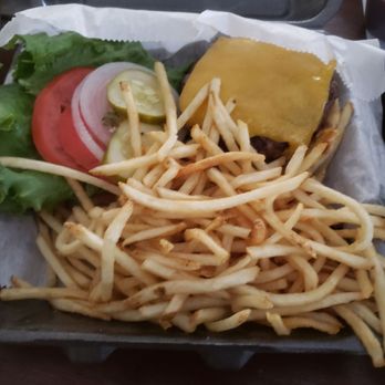 J. Alexander's - Rare hamburger and shoestring fries. - Steakhouses Near Me - Plantation, Florida J. Alexander's - Rare hamburger and shoestring fries. - Steakhouses Near Me - Plantation, Florida