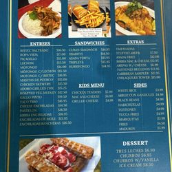 Chefito's Latin Cuisine - Menu