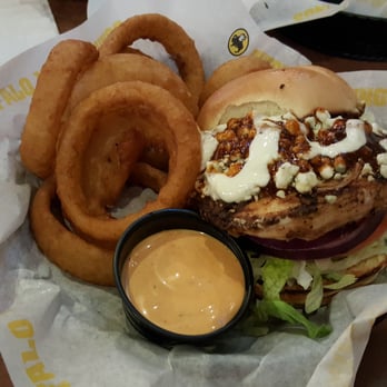 Buffalo Wild Wings - Jerk grilled chicken sandwich and onion rings - Sports Bars Near Me - Orange Park, Florida