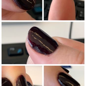 Aria Nail Bar - Top coat wasn't added to entire nail and missed on sides. Uneven in some areas. - Nail Salons Near Me - Fort Worth, Texas Aria Nail Bar - Top coat wasn't added to entire nail and missed on sides. Uneven in some areas. - Nail Salons Near Me - Fort Worth, Texas