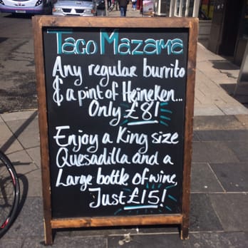Taco Mazama - I did not know they did booze tho!! - Mexican Near Me - Glasgow, GLG