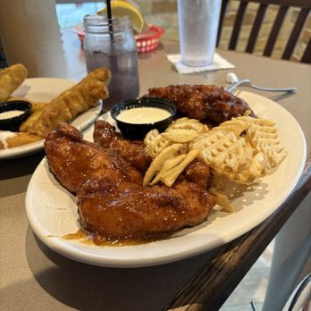Pluckers Wing Bar - CityView - Monster Boneless Wing Basket, The Bat-Man - American Near Me - Fort Worth, Texas Pluckers Wing Bar - CityView - Monster Boneless Wing Basket, The Bat-Man - American Near Me - Fort Worth, Texas