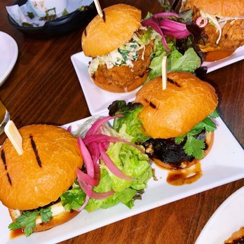 District - fried chicken sliders and pork belly sliders - Tapas/Small Plates Near Me - San Jose, California District - fried chicken sliders and pork belly sliders - Tapas/Small Plates Near Me - San Jose, California