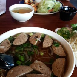 Beef ball Pho, so delicious.