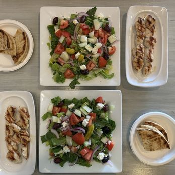 Plaka Grill - Small Plaka Salad, add Chicken Souvlaki - Greek Near Me - Falls Church, Virginia Plaka Grill - Small Plaka Salad, add Chicken Souvlaki - Greek Near Me - Falls Church, Virginia
